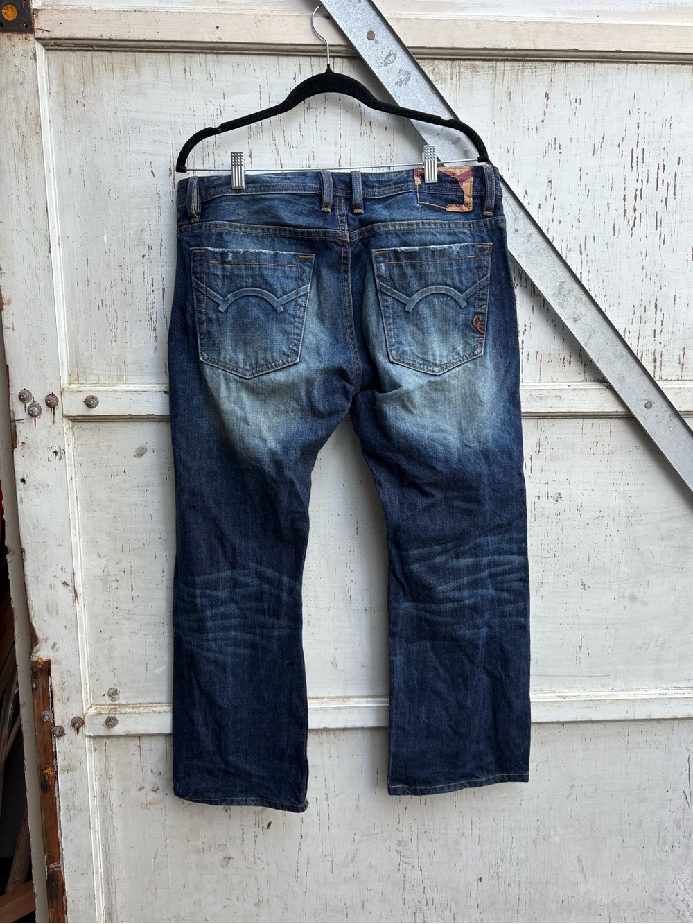 Vintage Cult of Individuality Faded Blue Denim Washed Straight Leg Jeans 34x27